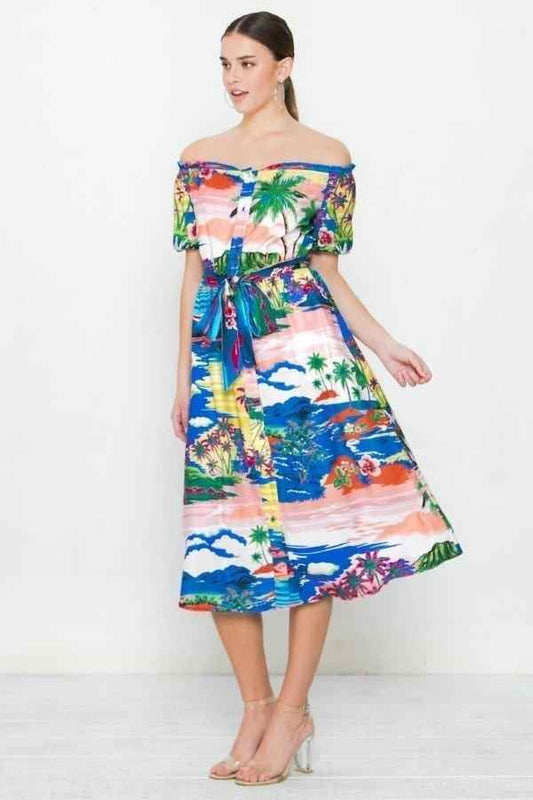 A Printed Woven Dress