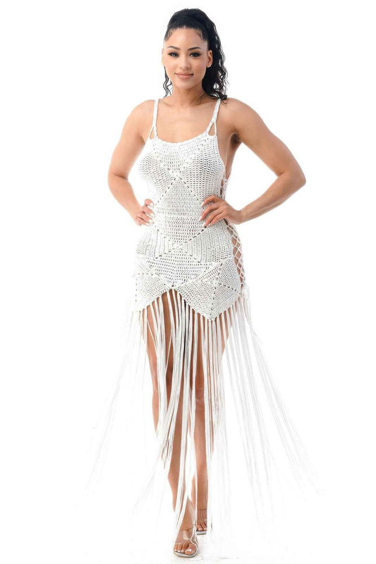 Crochet Dress Bottom Fringe