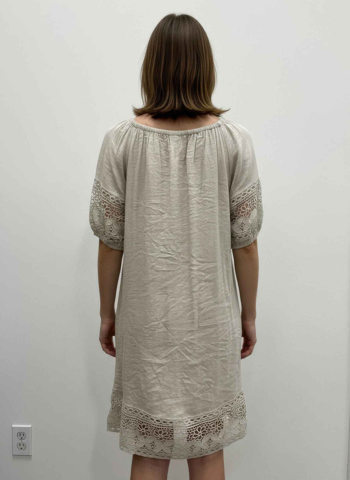Mlle Gabrielle Solid Short Sleeve Dress