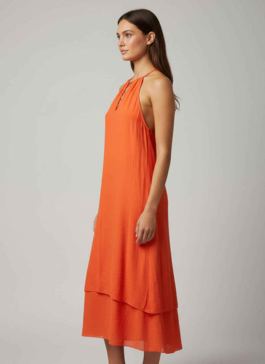 Mlle Gabrielle Solid Sleeveless Dress