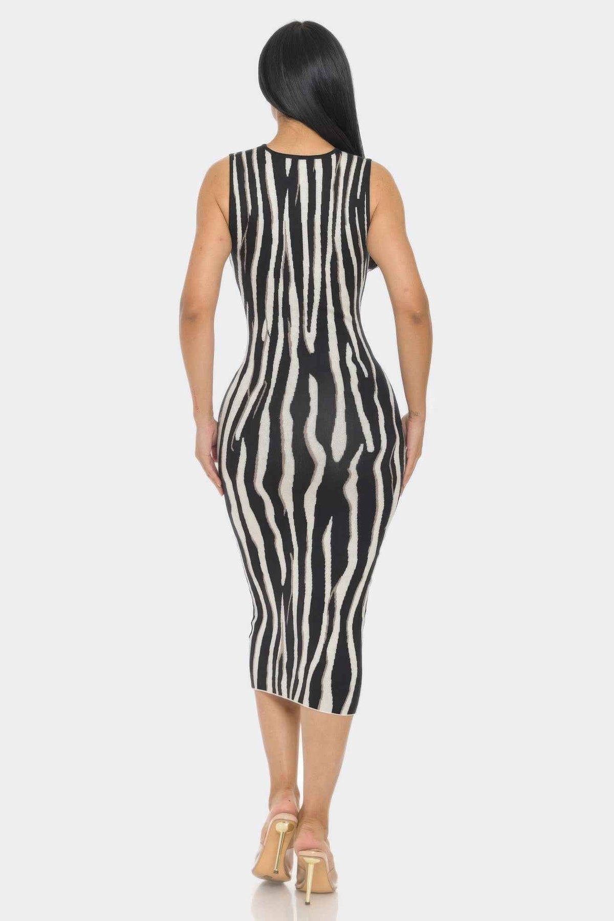 Sweater Midi Print Dress