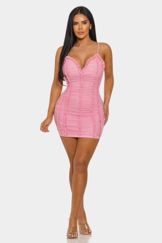 Candy Crush Ruched Mini Dress