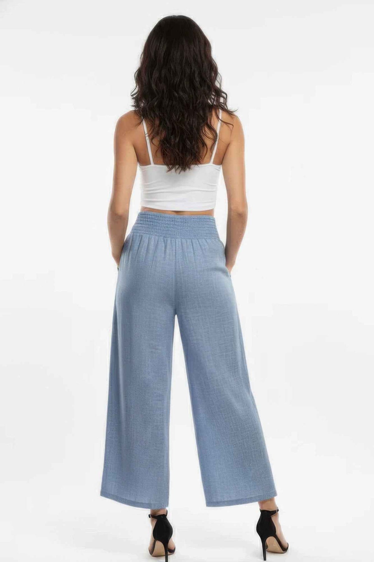 Lightweight High-waisted Wide-leg Lounge Pants