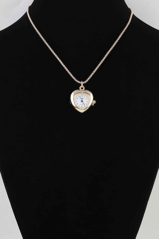 Heart Pocket Watch Chain Necklace